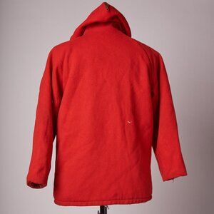 1950s-60s Vintage Red Car Hunting Letterman Coat
